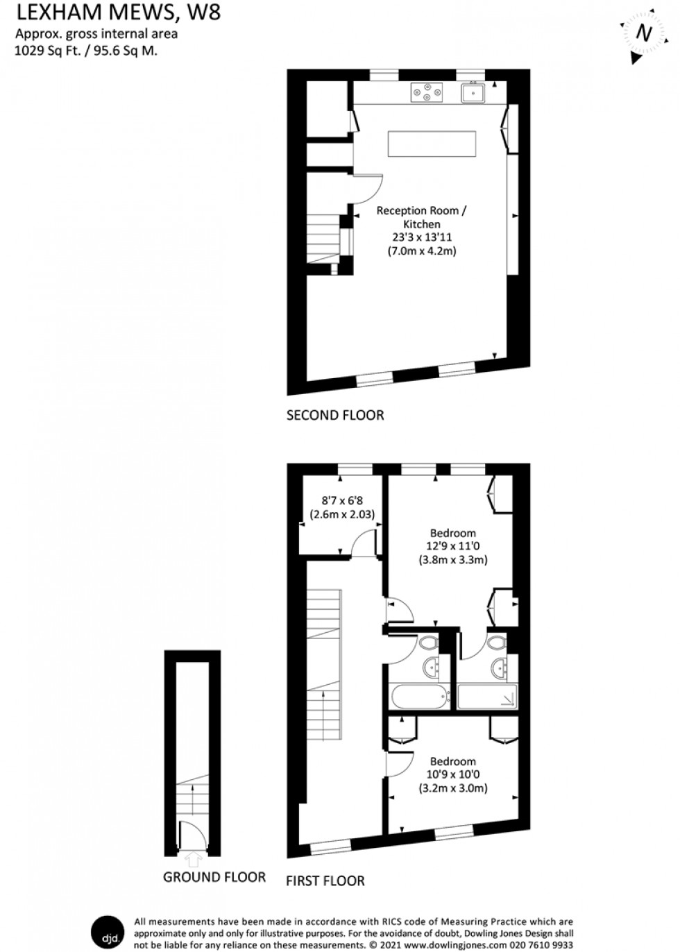 Floorplan for Lexham Mews, Kensington, W8