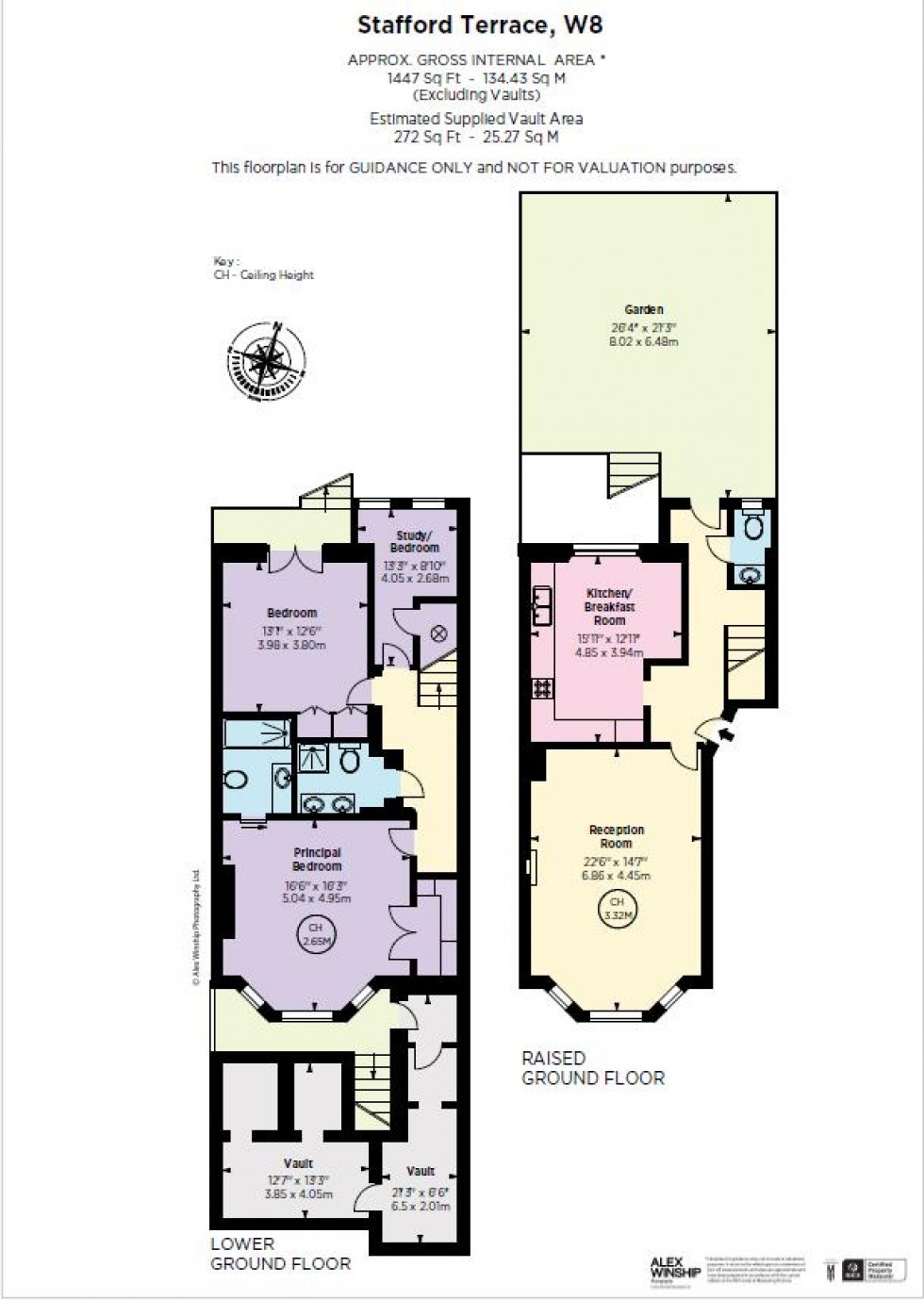 Floorplan for Stafford Terrace, Kensington W8