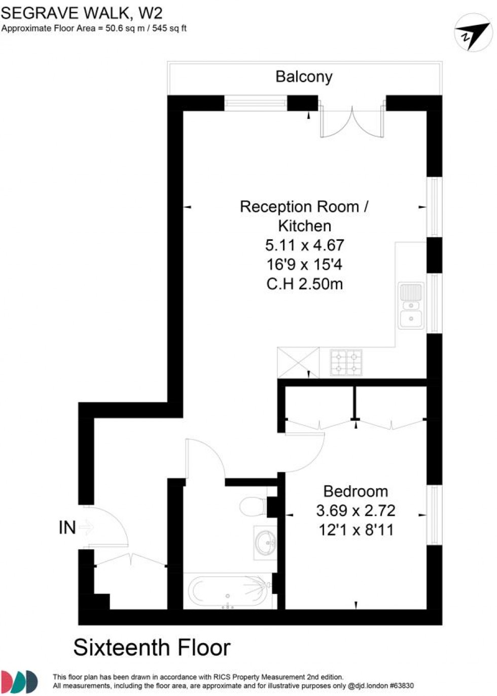 Floorplan for Asquith House, West End Gate W2