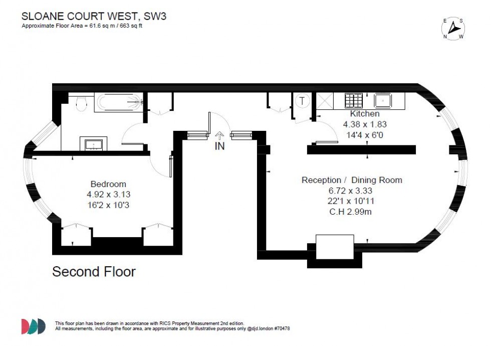 Floorplan for Sloane Court West, Chelsea SW3