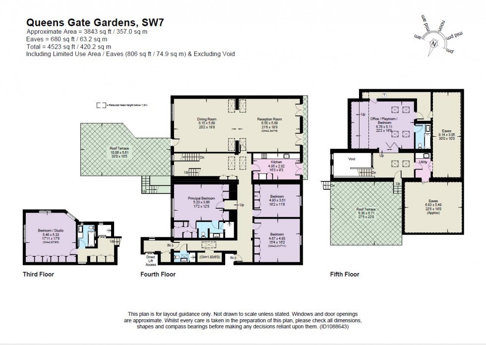 Floorplan for Queen's Gate Gardens, South Kensington SW7