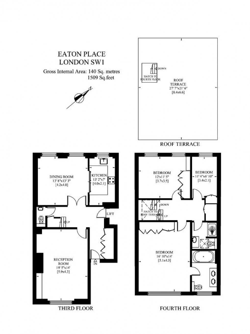 Floorplan for Eaton Place, Belgravia SW1X
