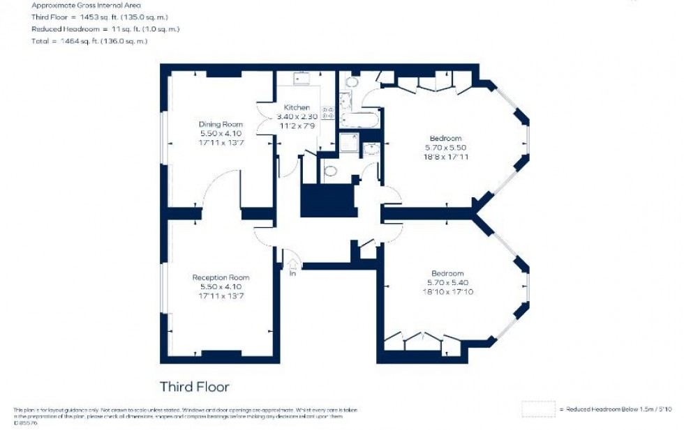 Floorplan for Sloane Court East, Chelsea, SW3