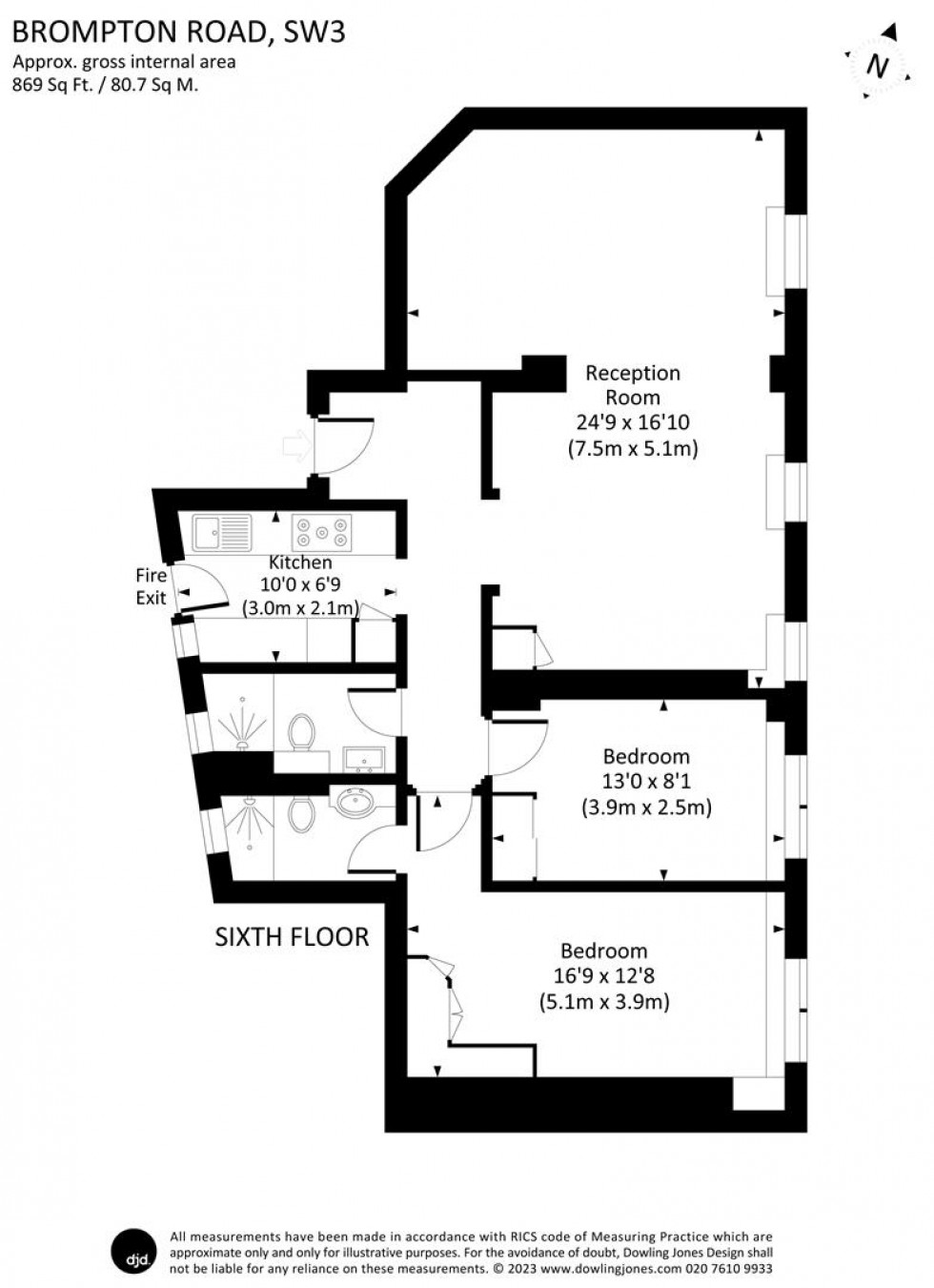Floorplan for Ovington Court, Knightsbridge SW3