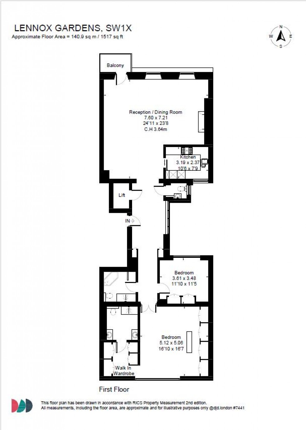 Floorplan for Lennox Gardens, Knightsbridge SW1X