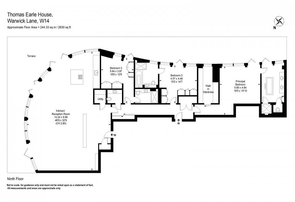 Floorplan for Thomas Earle House, Kensington, W14