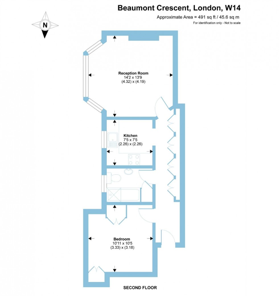 Floorplan for Beaumont Crescent, Kensington, London W14