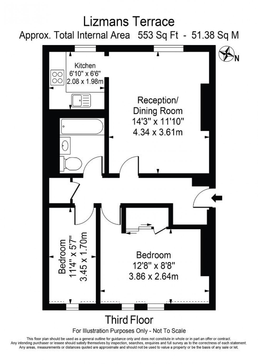 Floorplan for Lizmans Terrace, Earls Court Road W8