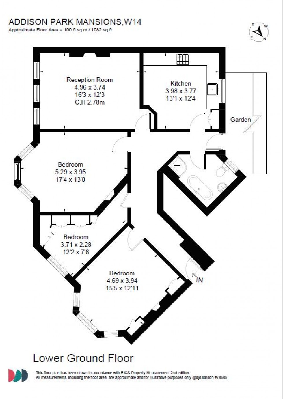 Floorplan for Addison Park Mansions, Brook Green, W14