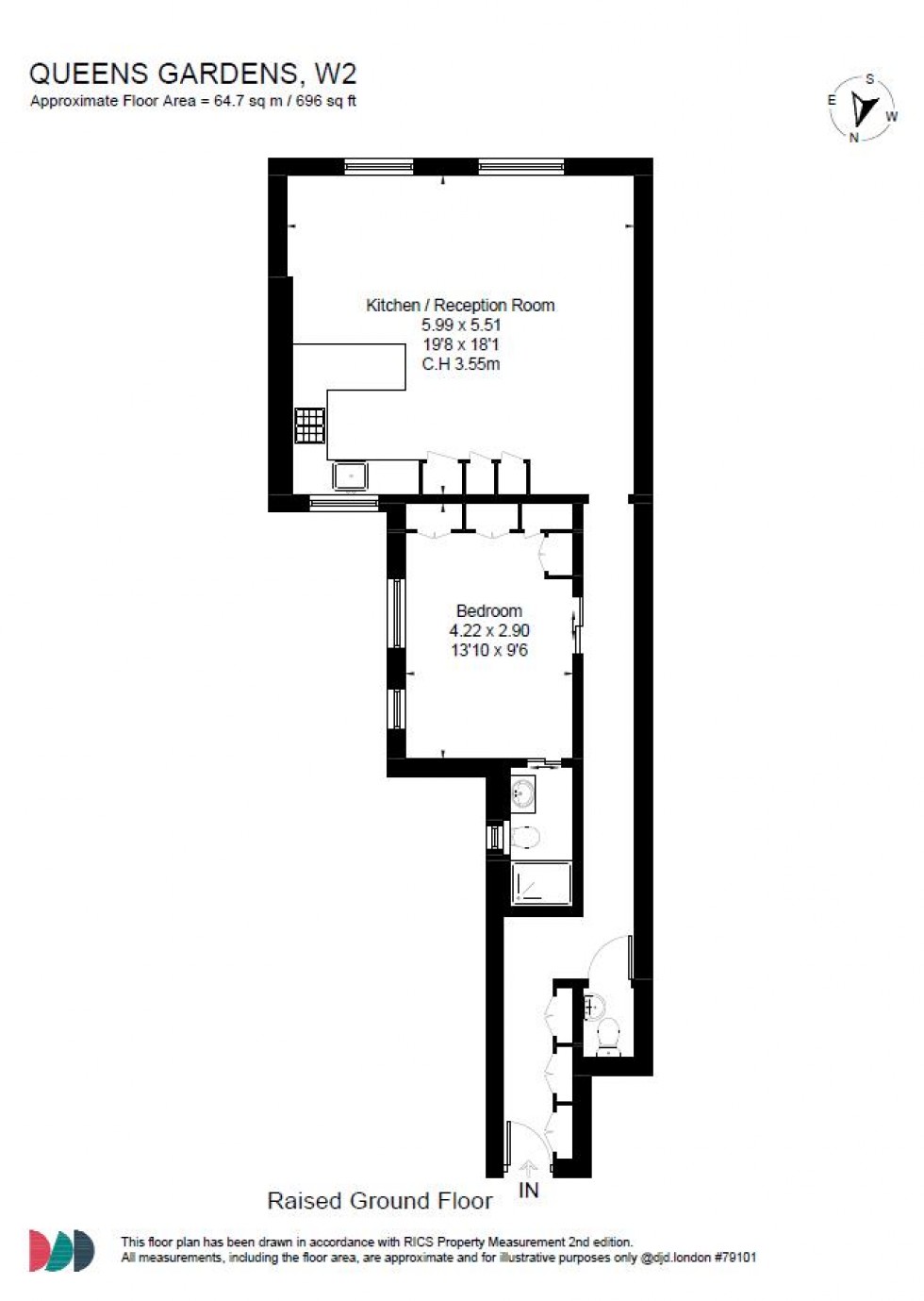 Floorplan for Queens Gardens, Bayswater W2