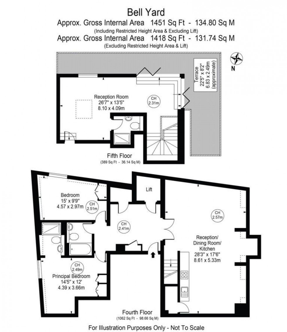 Floorplan for Bell Yard, Covent Garden, WC2A