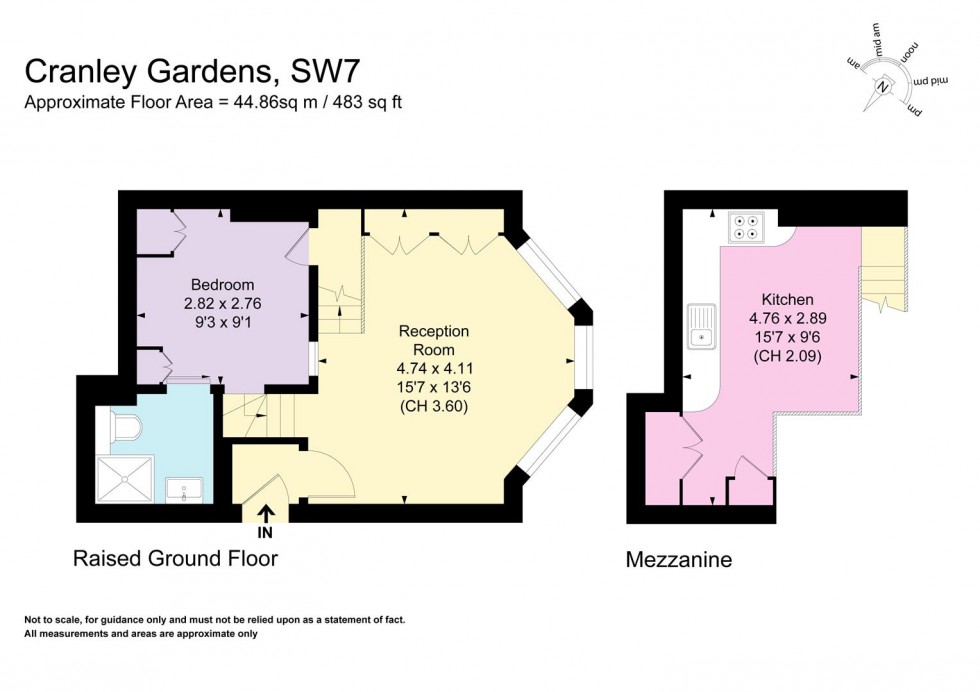 Floorplan for Cranley Gardens, South Kensington SW7