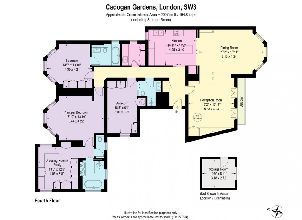 Floorplan for Cadogan Gardens, Sloane Square SW3