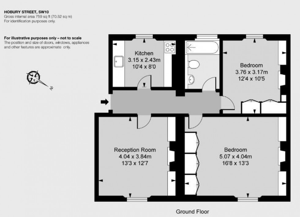 Floorplan for Hobury Street, Chelsea SW10