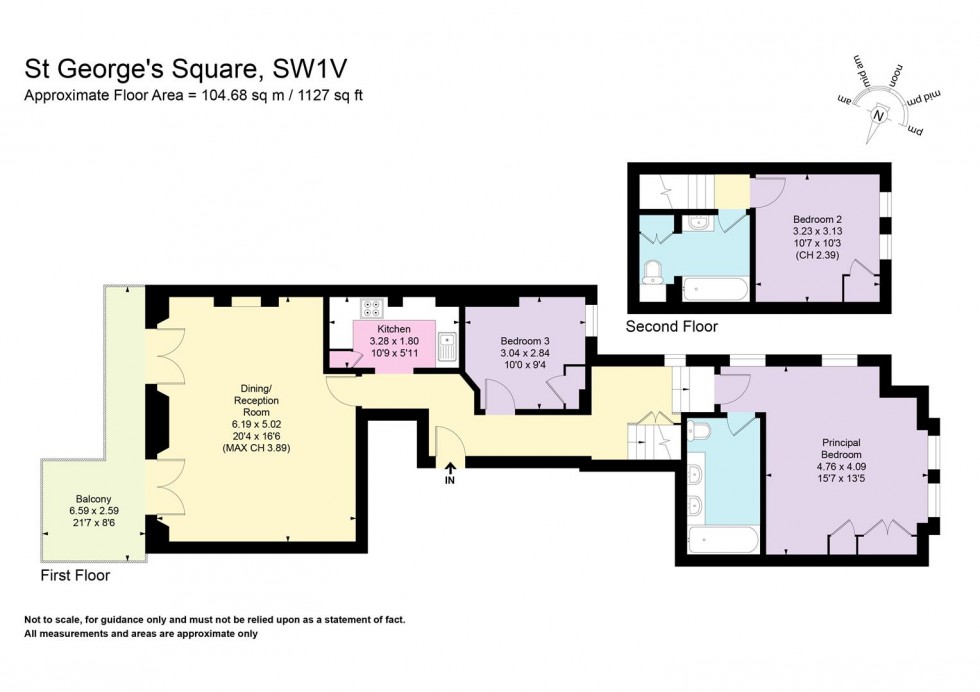 Floorplan for St George's Square, Pimlico, SW1V