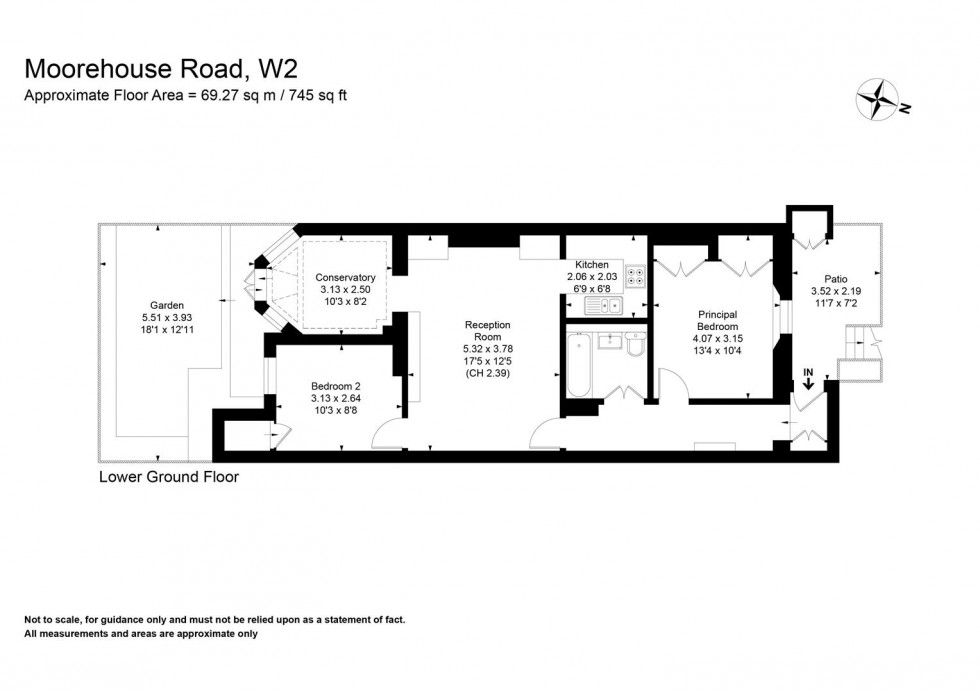 Floorplan for Moorhouse Road, Notting Hill W2